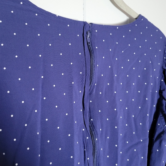 Modcloth × Bea & Dot Polka Dot Lace Trim Bell Sleeve Belted Mini Dress Pin Up XL - Picture 8 of 13